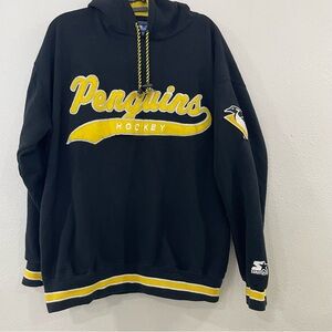 STARTER Black and Yellow Penguins Hockey Hoodie